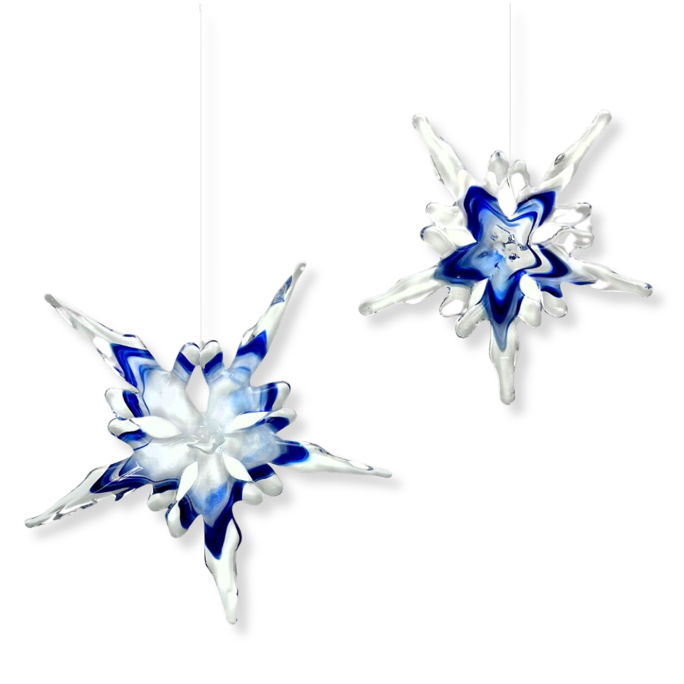 Snowflake - White, Dark Blue