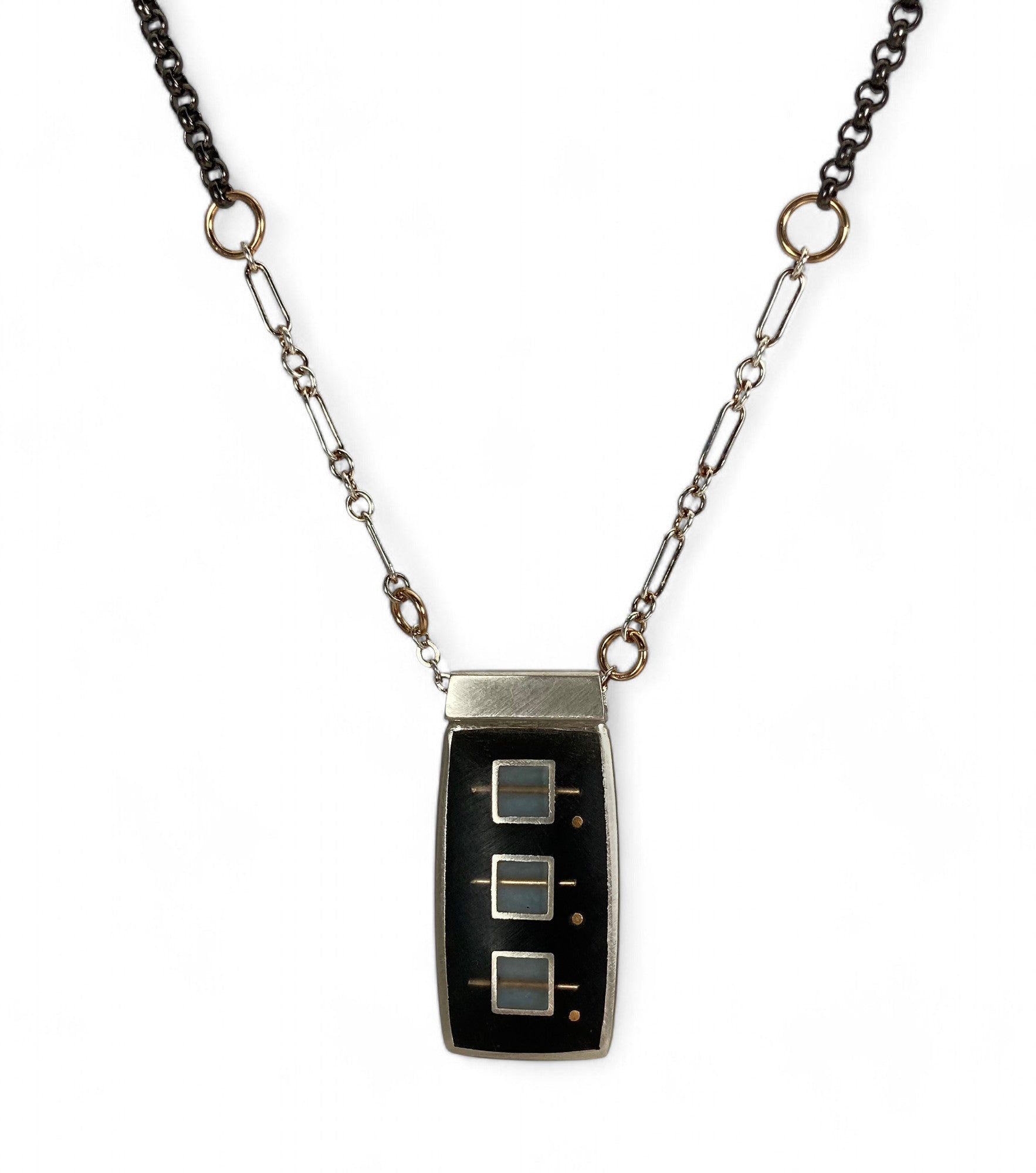 Three Square Rec Necklace