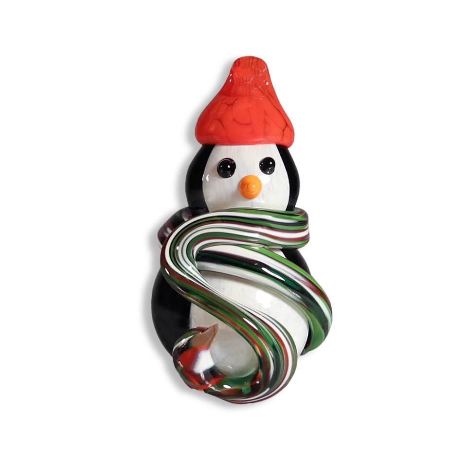 Snow Penguin Ornament - Red