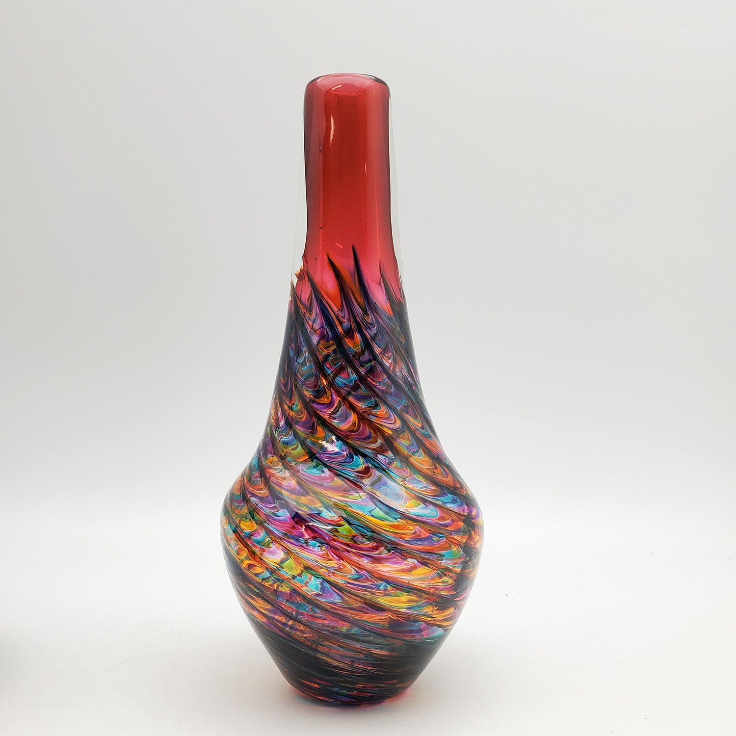 Optic Rib Long Neck Vase