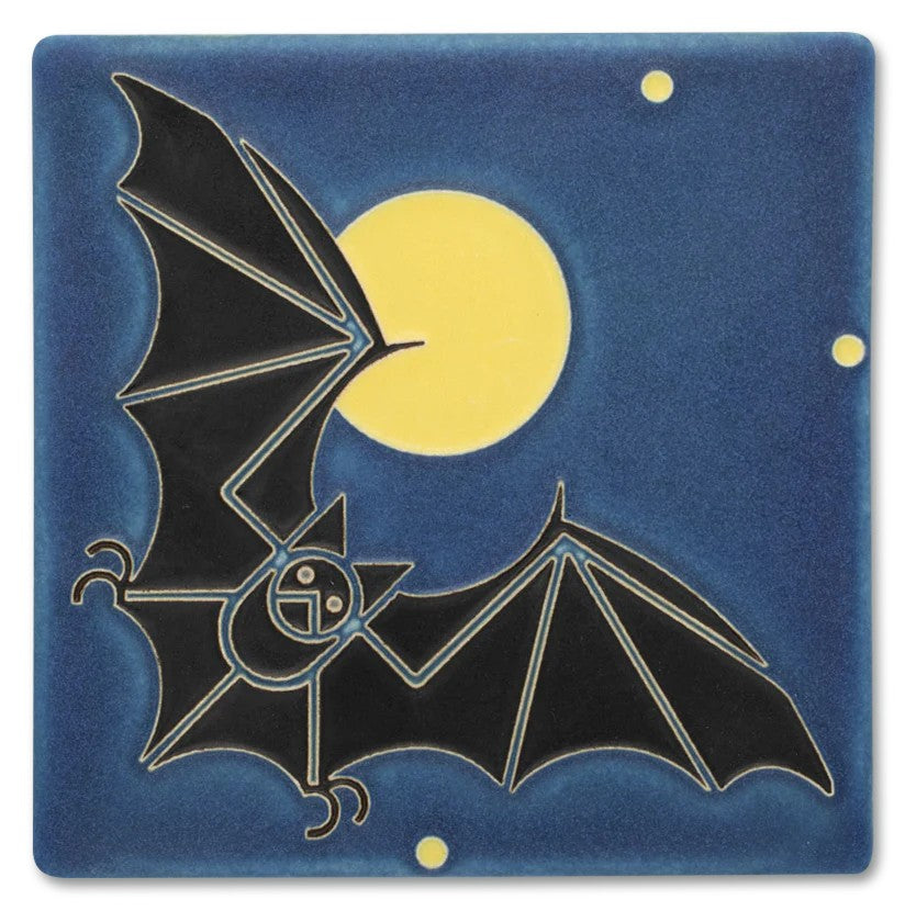 Bat & the Moon - Art Tile
