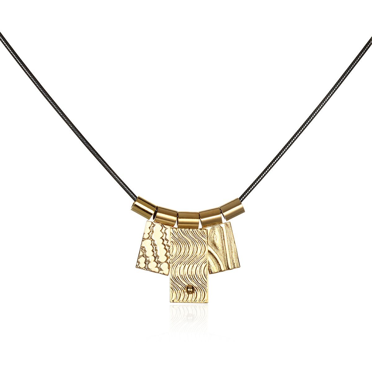 3 Tab Necklace - Gold