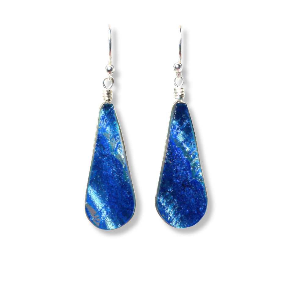 Teardrop Earrings - Cobalt Blue