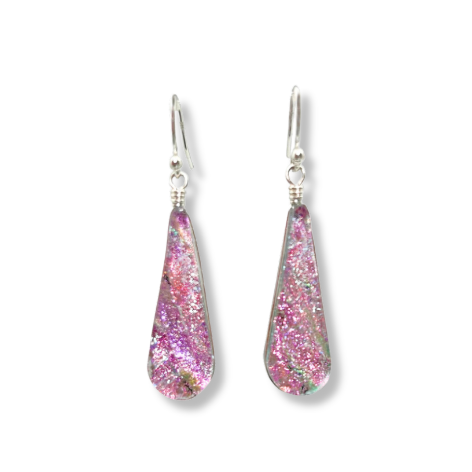 Teardrop Earrings - Pink