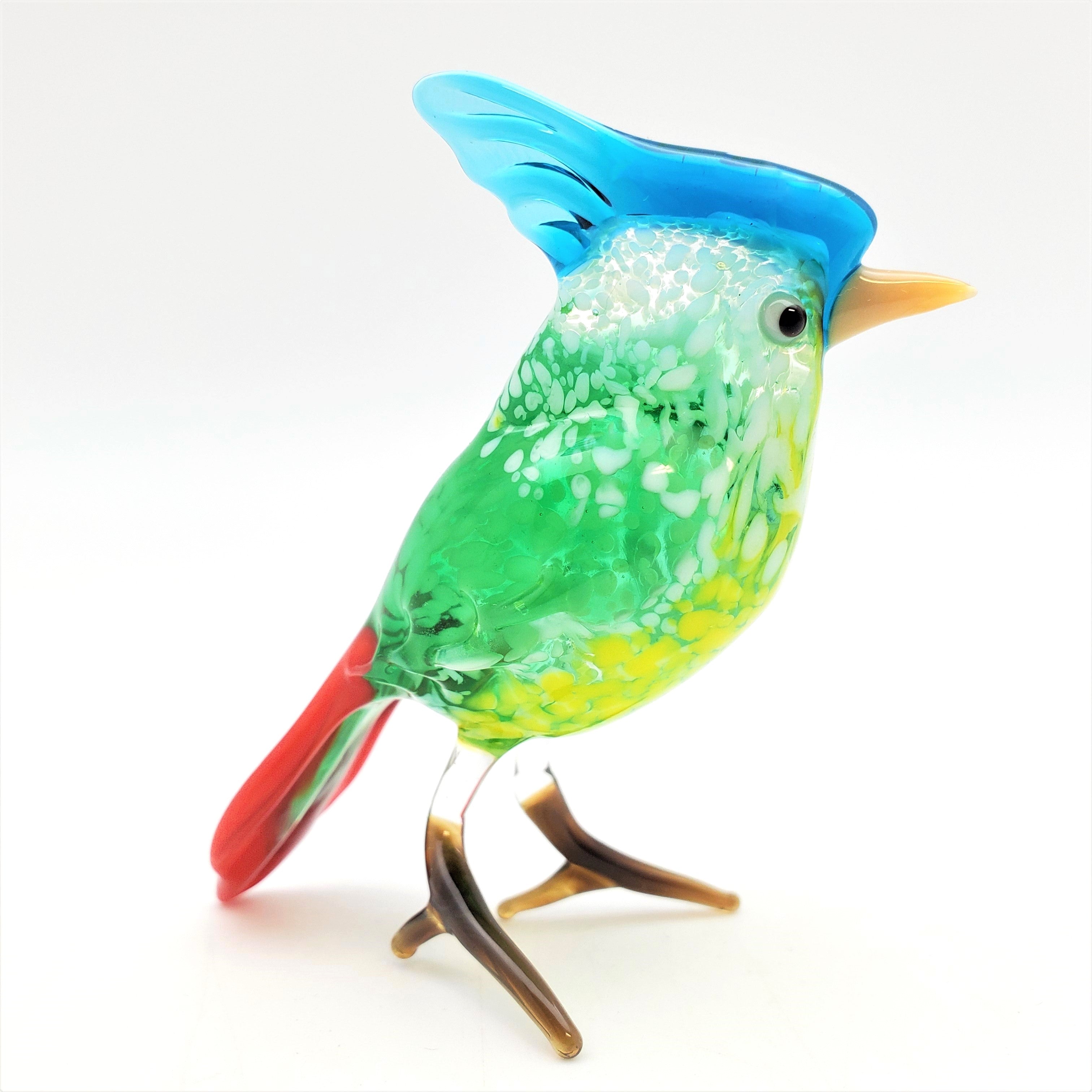 Art Glass Bird - Tufted Titmouse