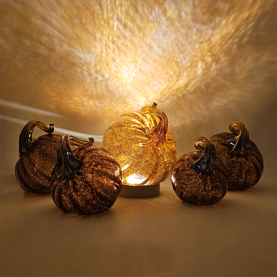 Etched Copper Pumpkin