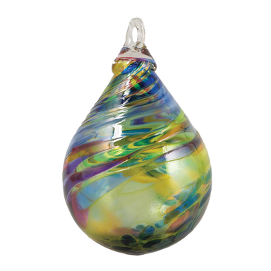 Glass Eye Studio Chameleon Raindrop Ornament