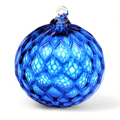 Hot Glass Alley Glass Pineapple Ornament Cerulean Blue