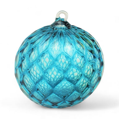 Hot Glass Alley Glass Pineapple Ornament Teal