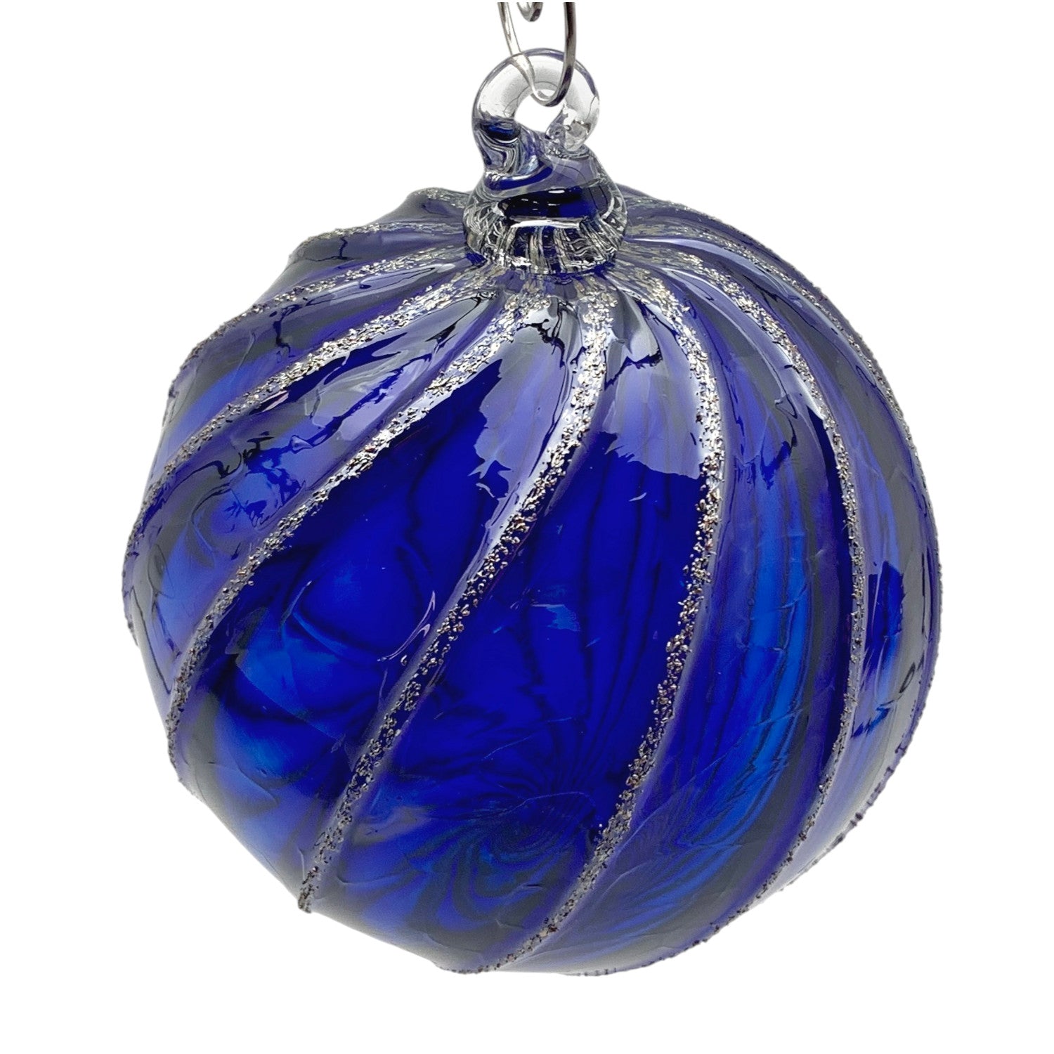 Kenny Pieper Blue Sparkle Glass Ornament