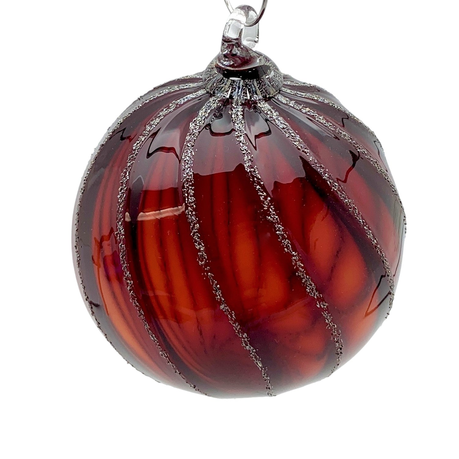 Kenny Pieper Red Sparkle Glass Ornament