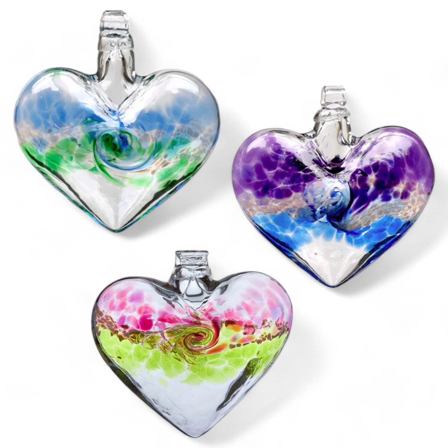 Kitras Art Glass Van Glow Glass Heart Collection