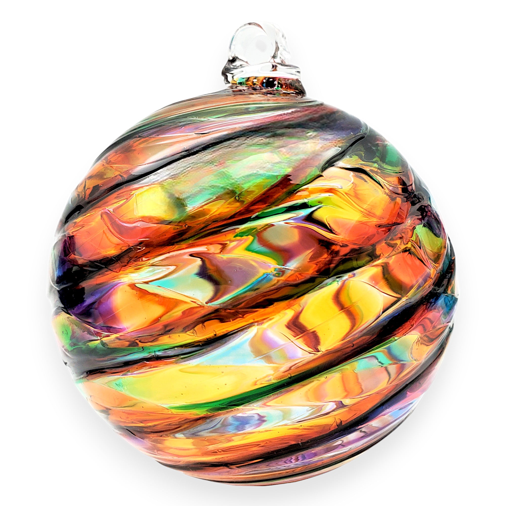 Little River Hotglass Optic Rib Glass Ornament Sun