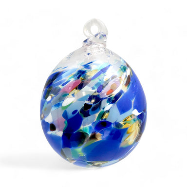 Loretta Eby Large Blue Angel Bridge Glass Ornament