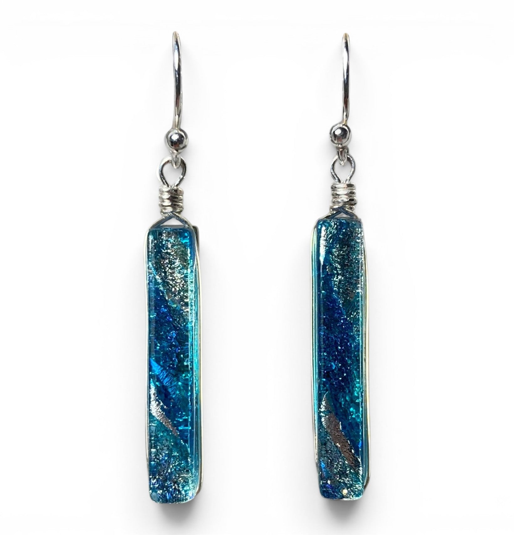 Rectangle Earrings - Sea Blue