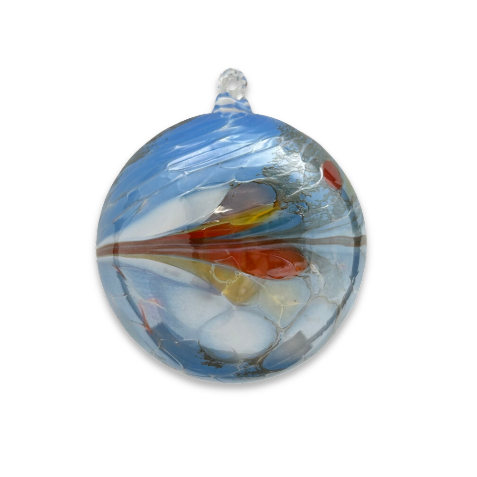 Iridescent Blue Ornament