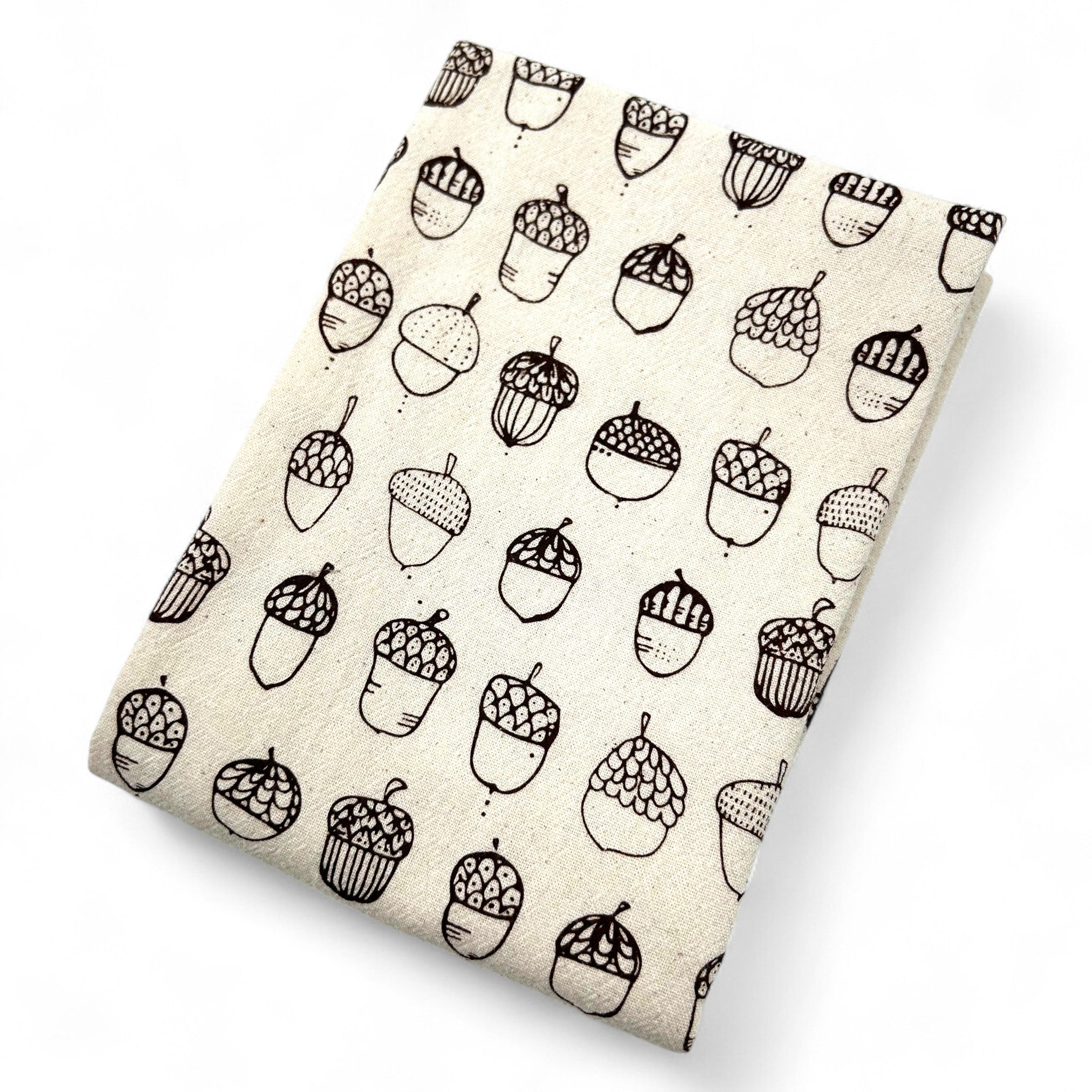 Hand Printed Kitchen Towel - Acorns