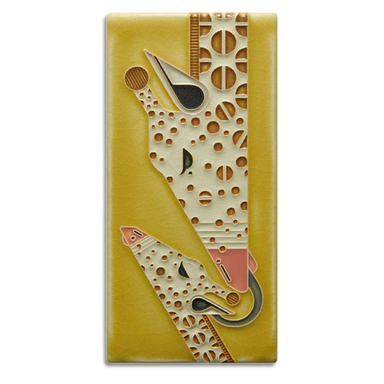 Mother giraffe and baby on a 8 x 4 art tile