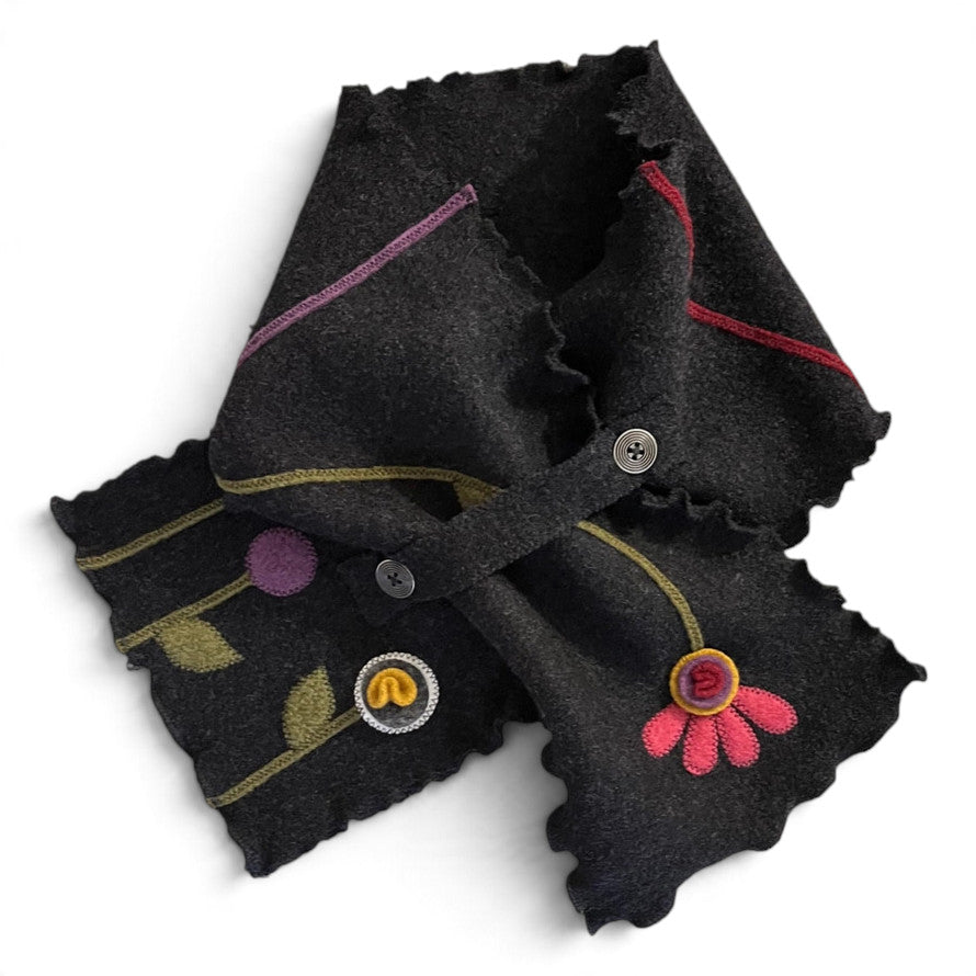 Black Flower Wrap
