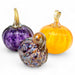 colorful handcrafted glass pumpkins are a great addition to you fall and autumn home decor