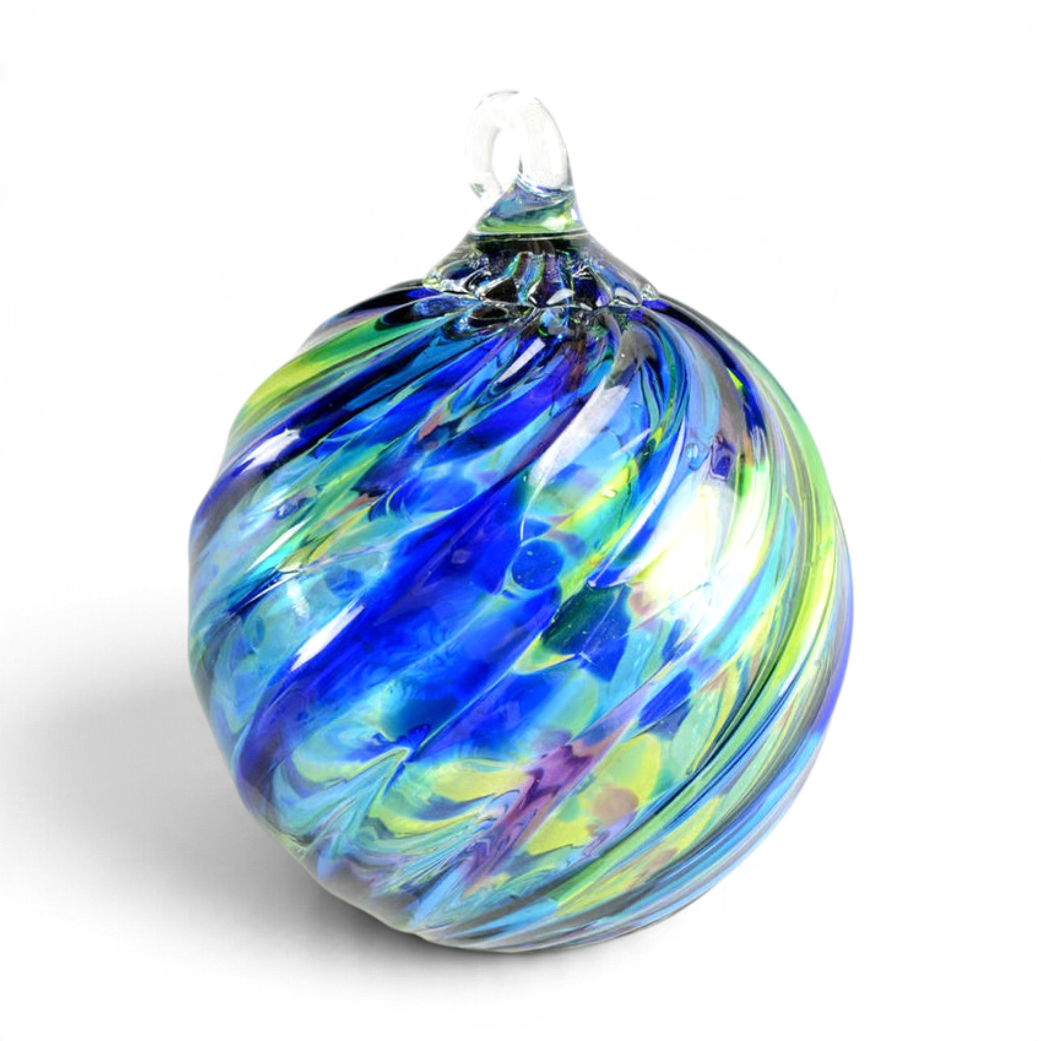 Blue Mosaic Twist Ornament