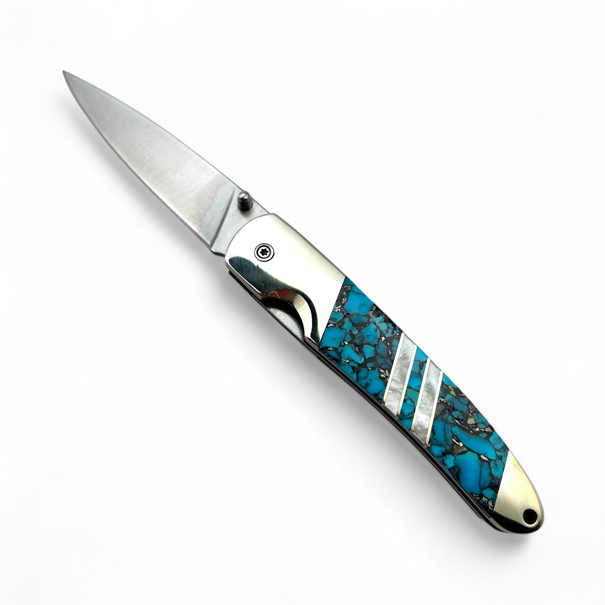 Bonita Blue Turquoise Nugget Linerlock Knife