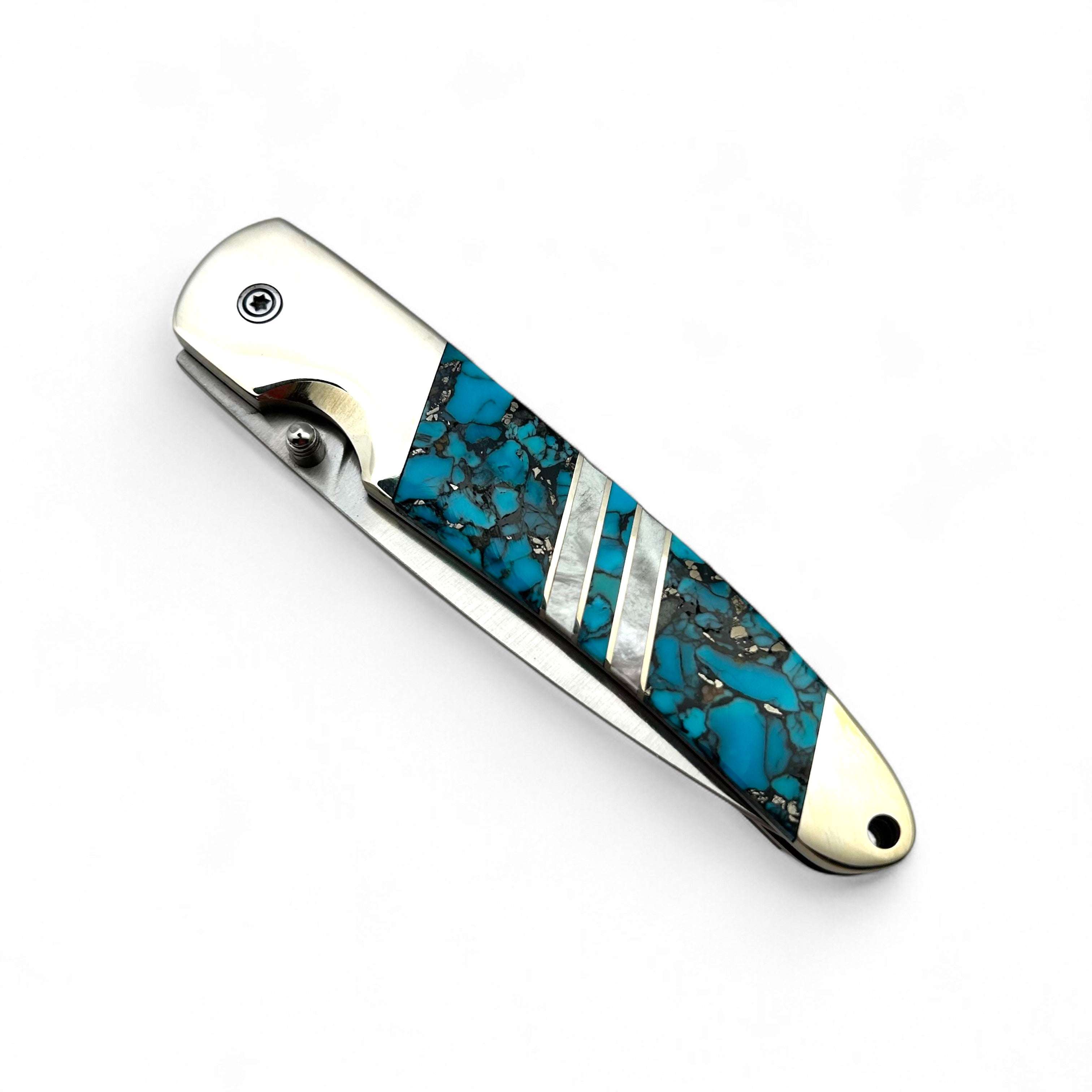 Bonita Blue Turquoise Nugget Linerlock Knife