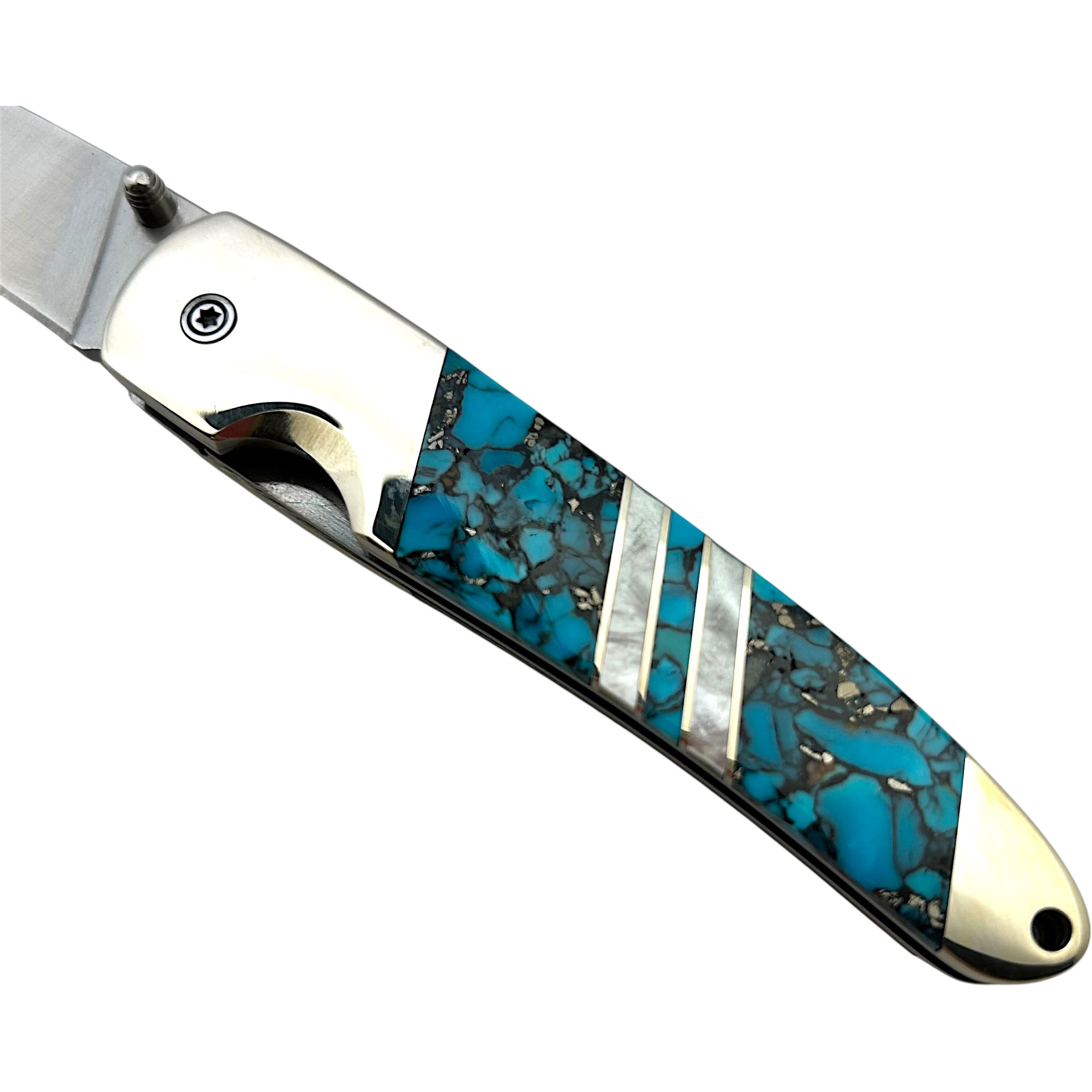 Bonita Blue Turquoise Nugget Linerlock Knife