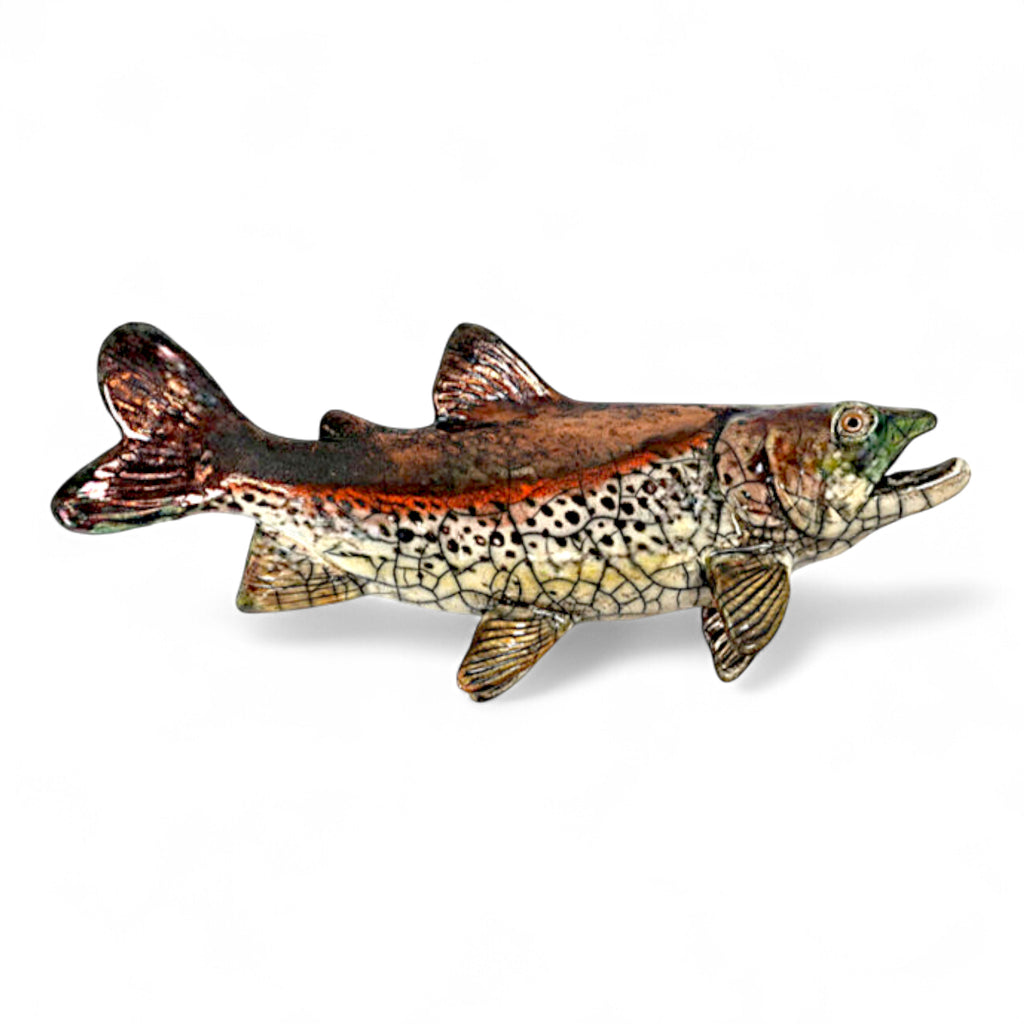 Rainbow Trout - Raku Fired — Cedar Creek Gallery