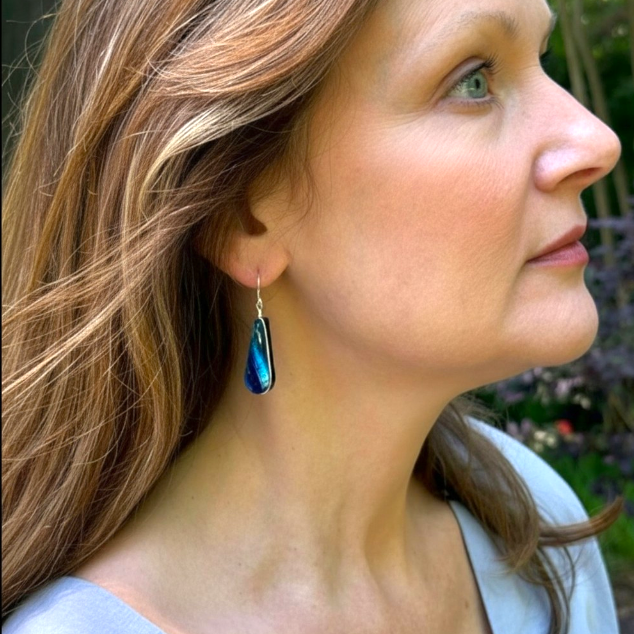 Teardrop Earrings - Cobalt Blue