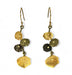 hand-crafted bronze and gold earrings nasturtium