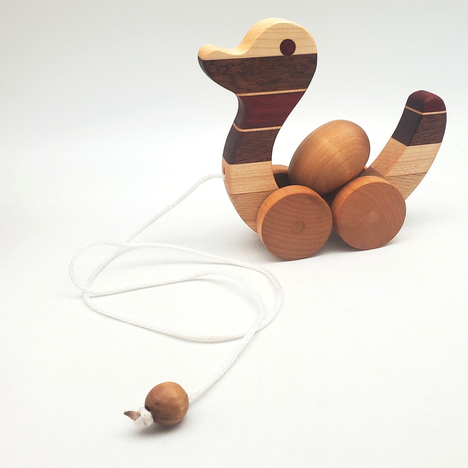 Duck Pull-Toy with Hardwood Egg