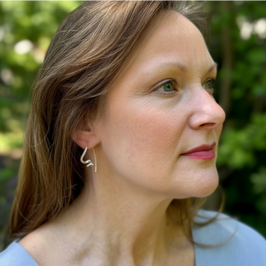 sterling silver encore earrings are a modern twist on elegant fine jewelry