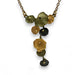 hand crafted nasturtium pendant on gold chain
