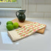 Add some spring to your kitchen with a hand-printed 100% cotton kitchen towel. 