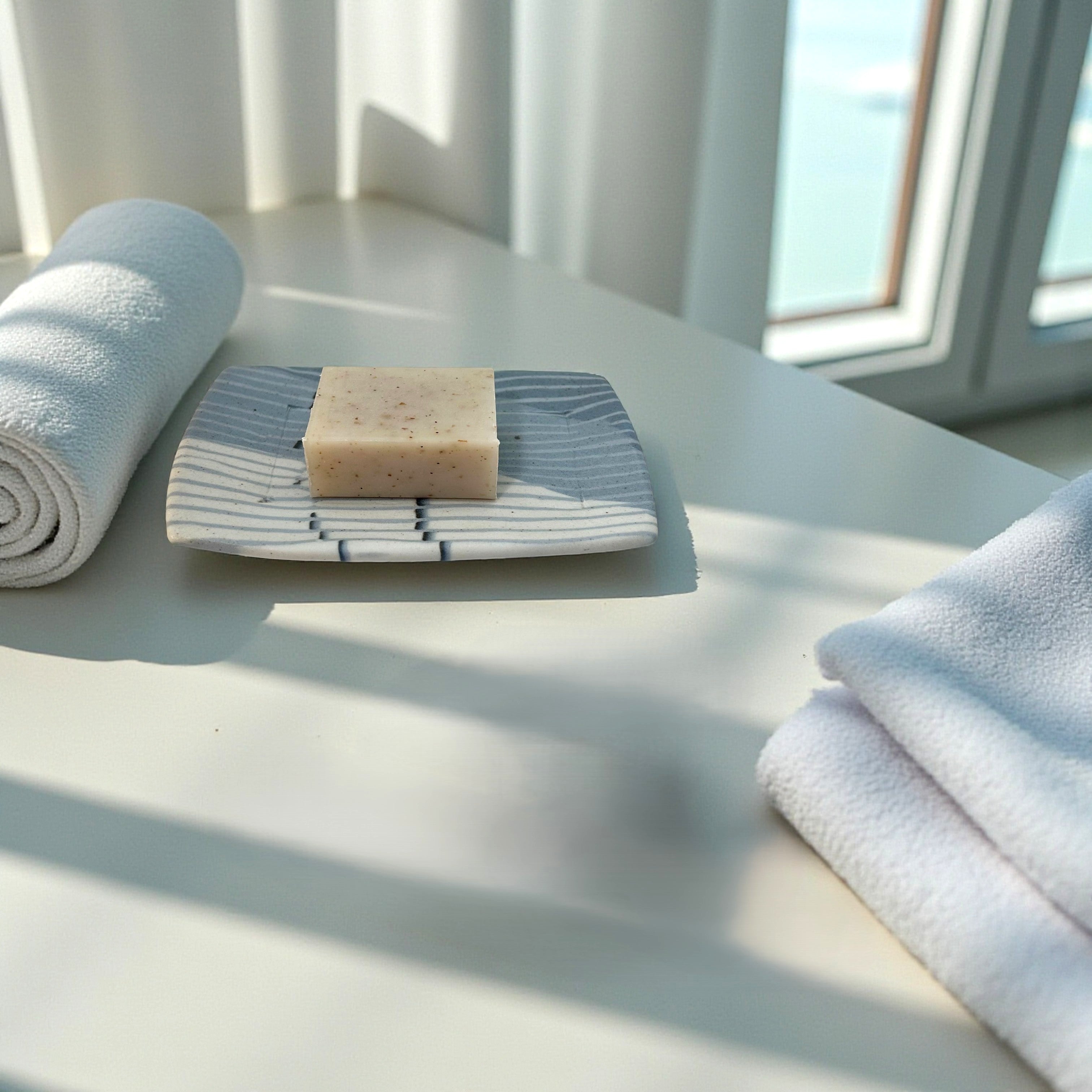 colored porcelain small tray is great for soap and around the house