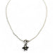 handcrafted bee necklace with 17 inch silver plated chain and toggle clasp