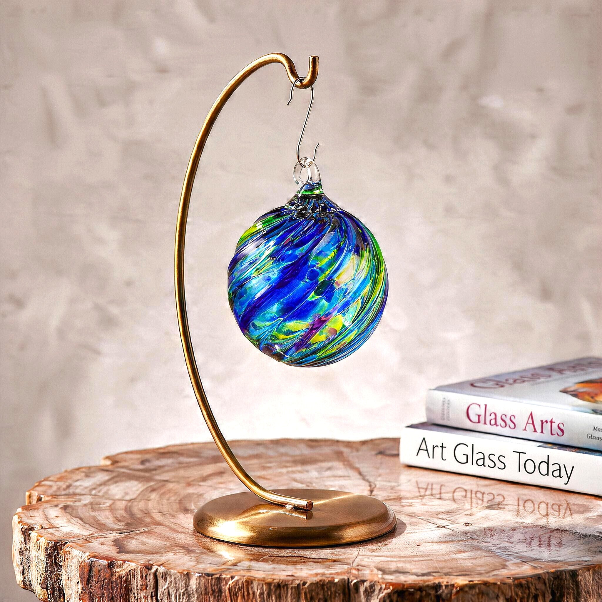 Blue Mosaic Twist Ornament