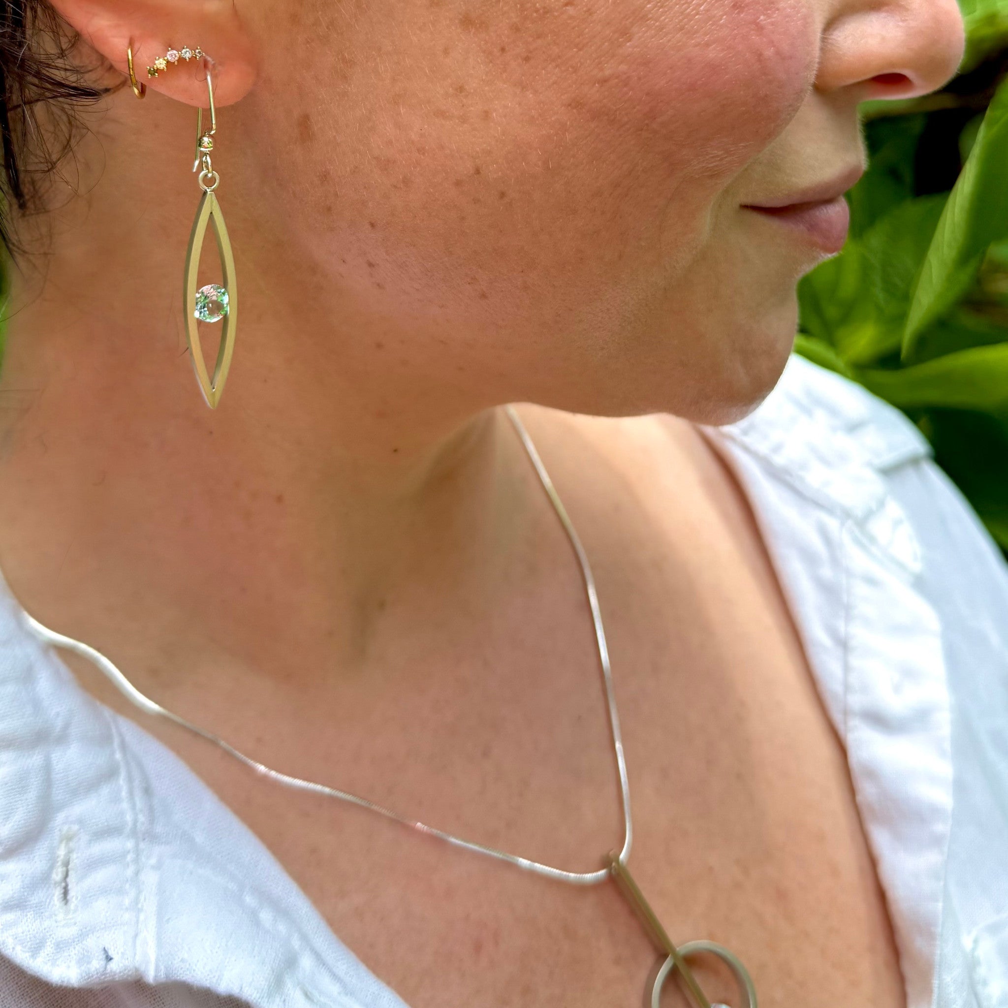Faceted Blue Topaz Earrings