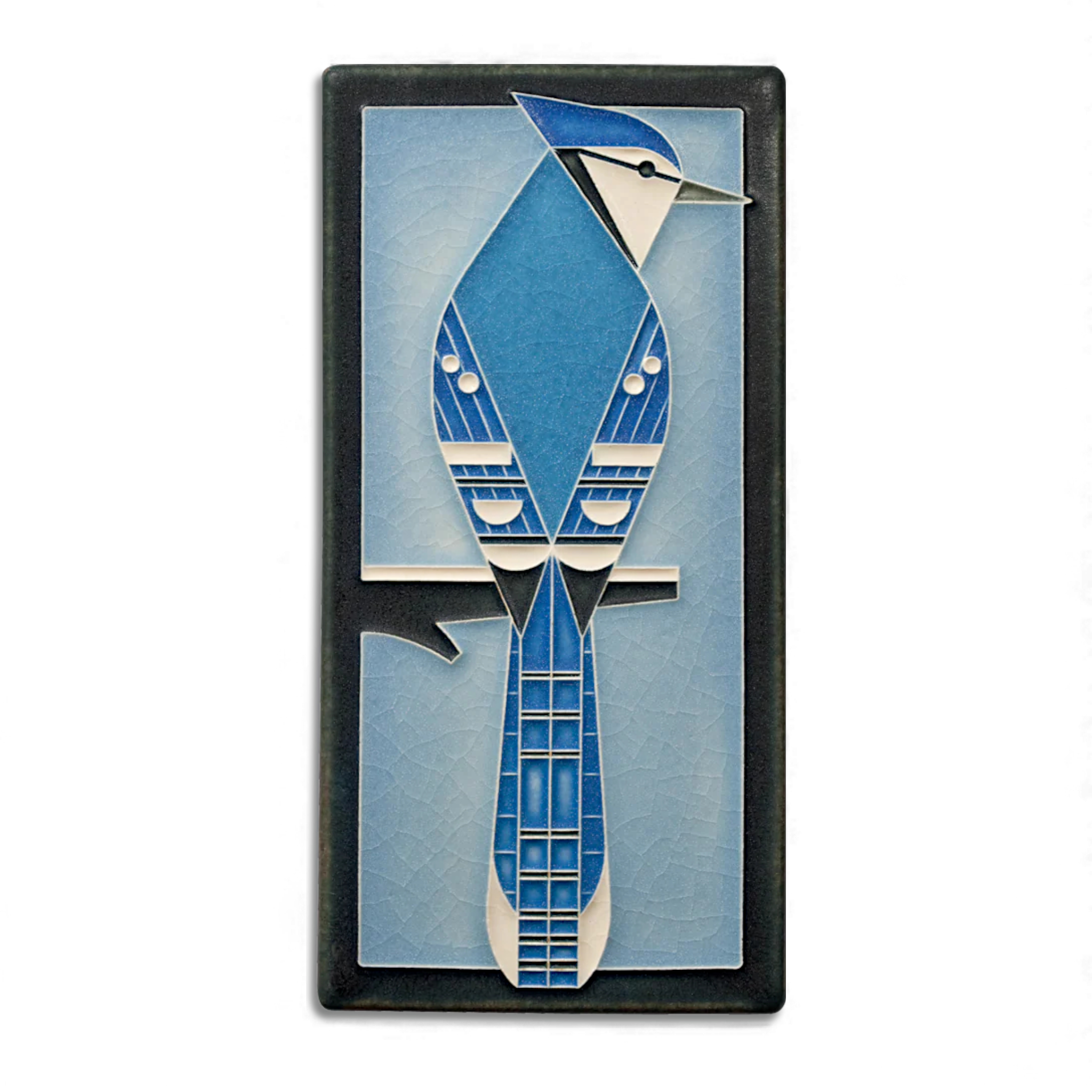 handcrafted ceramic tile based on the artwork of Charley Harper