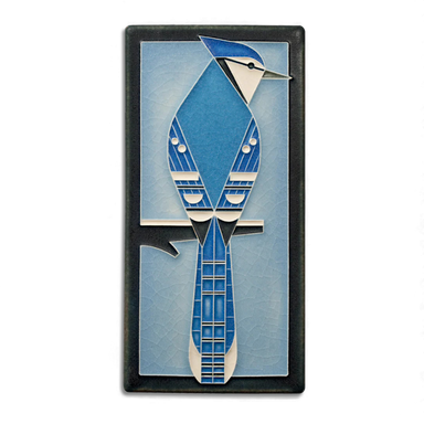 handcrafted ceramic tile based on the artwork of Charley Harper