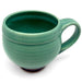 Green ceramic mug holds a generous 16 ounces