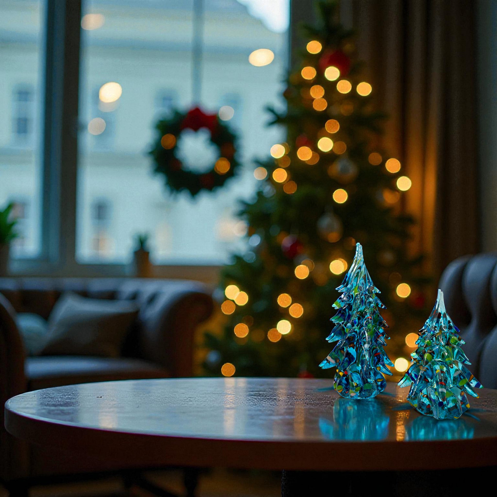 Glass Tree with Decoration