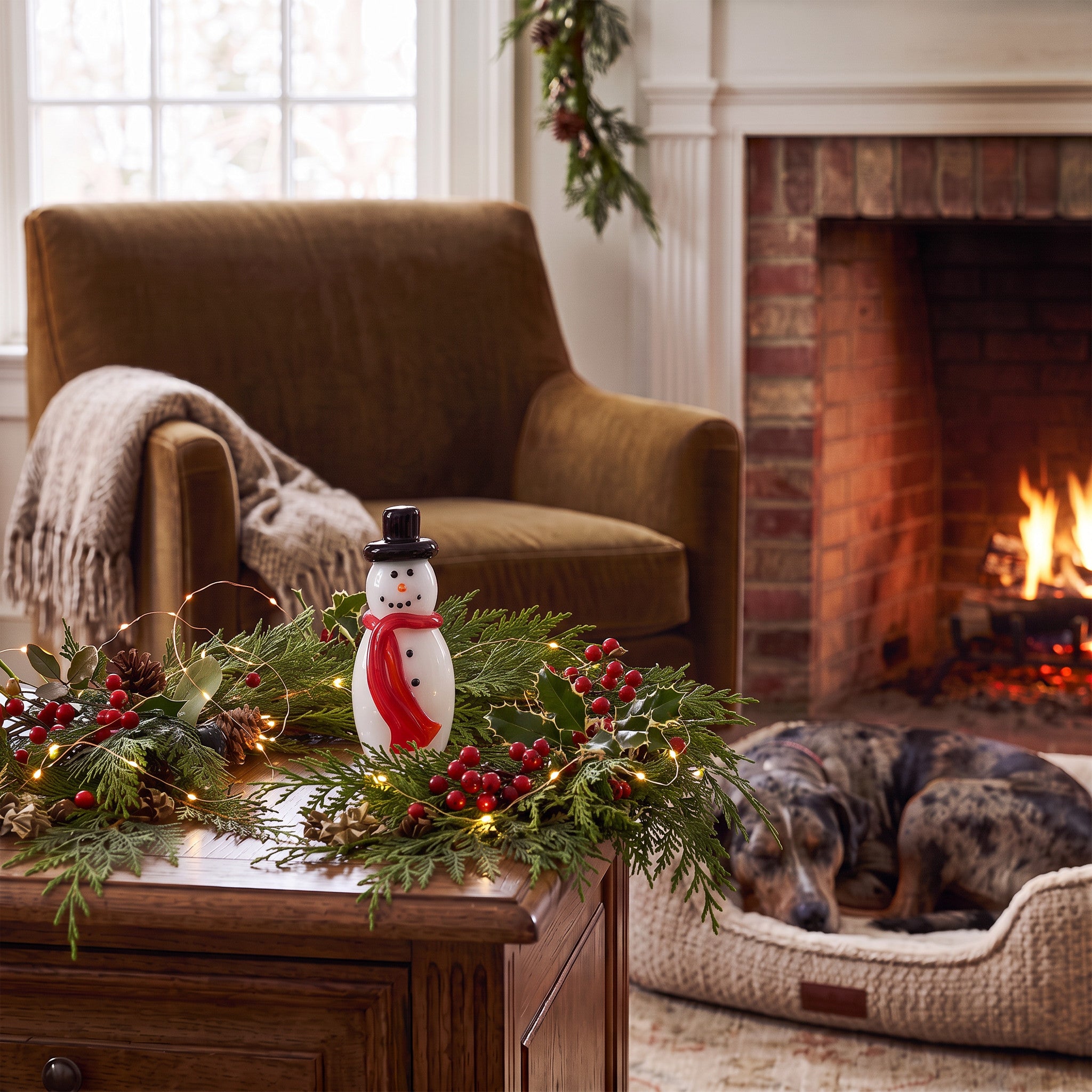 Snowman -Red Scarf