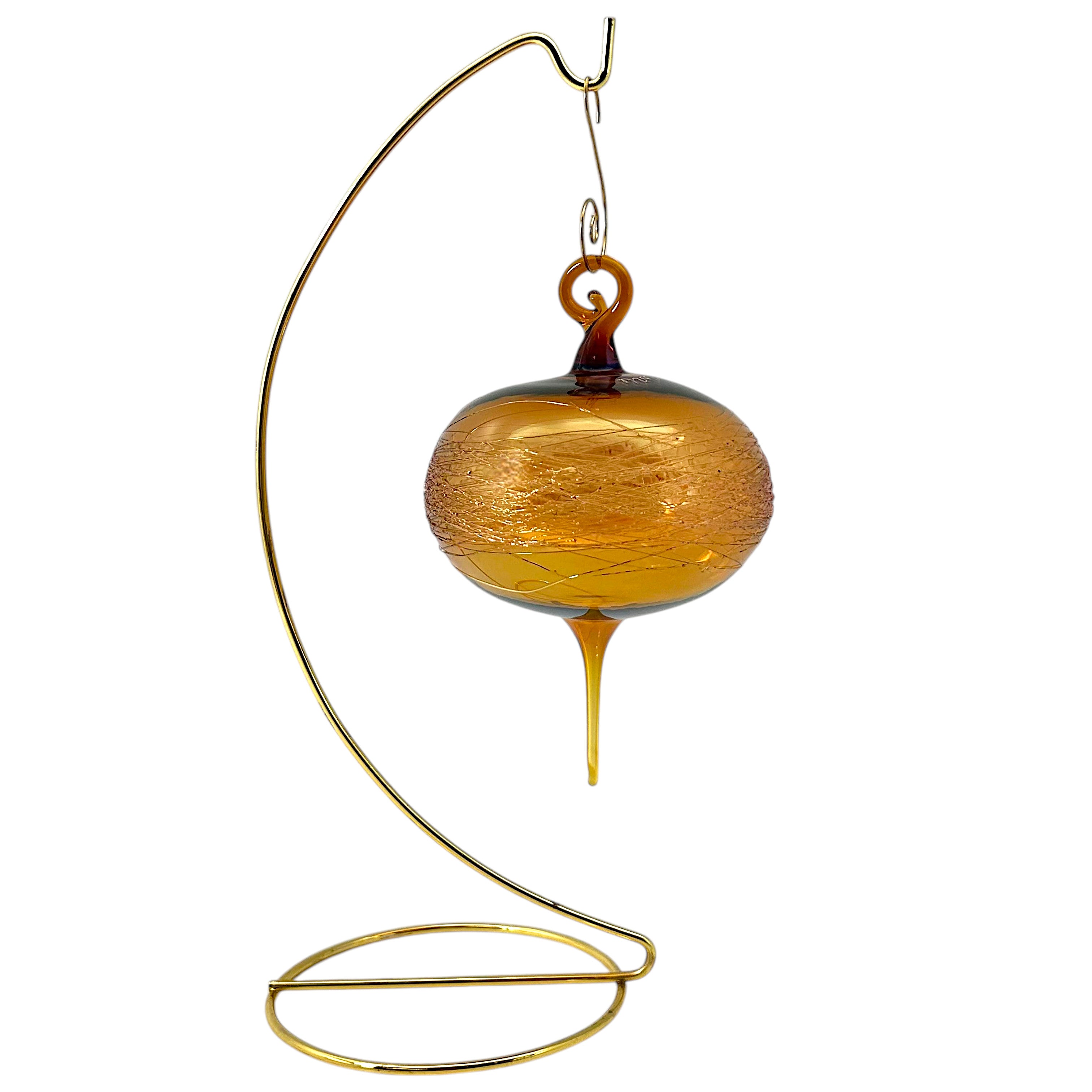 Gold Honey Amber Wrap Ornament