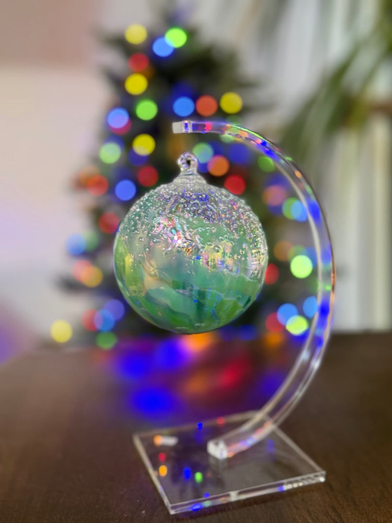 glass holiday ornament handcrafted