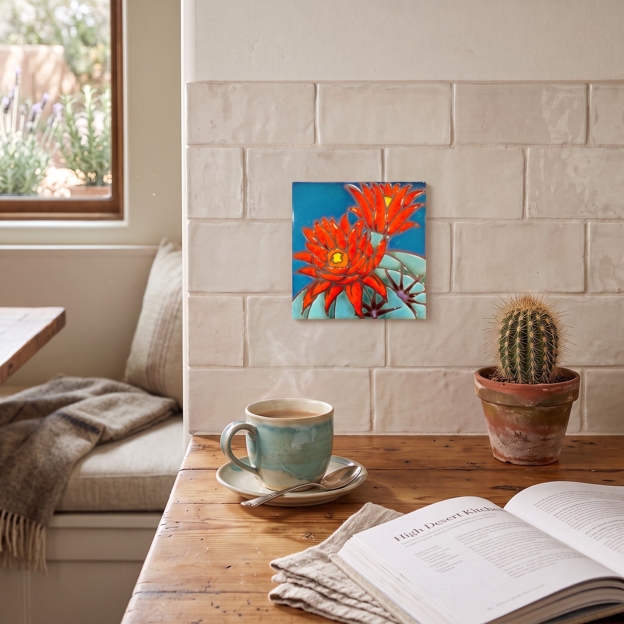 Art Tile - Hedgehog Cactus Desert Bloom