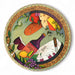Decorative 18" lazy susan with wine-themed illustrations and text