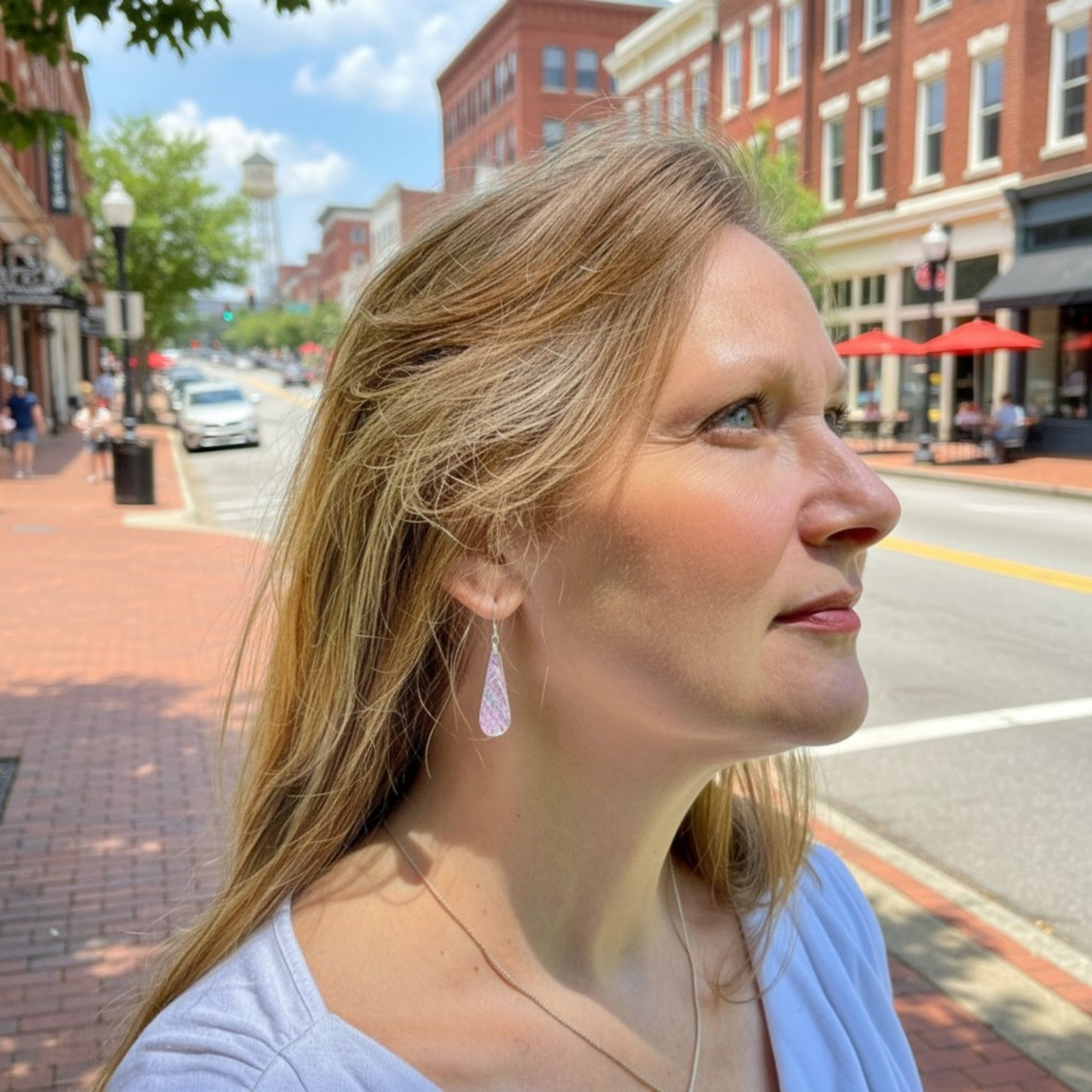 Teardrop Earrings - Pink