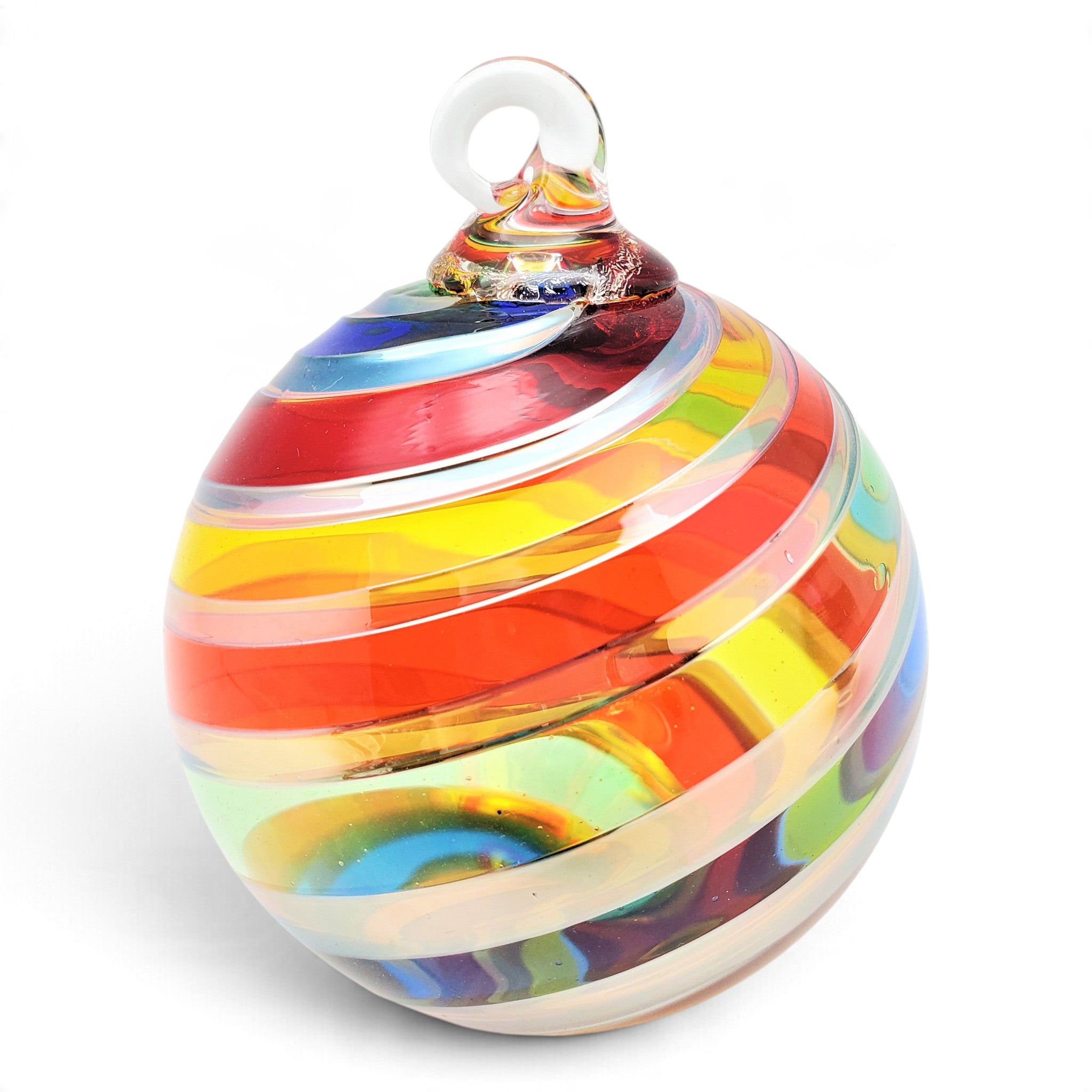 Rainbow Platinum Twist Ornament